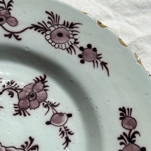 Pair of 18th Century Delft Plates