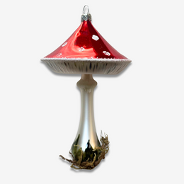 Nostalgic Large Free-blown Mushroom Ornament