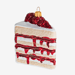 Cherry Cake Slice Ornament