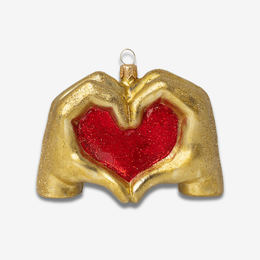 Hand Heart Sign Ornament