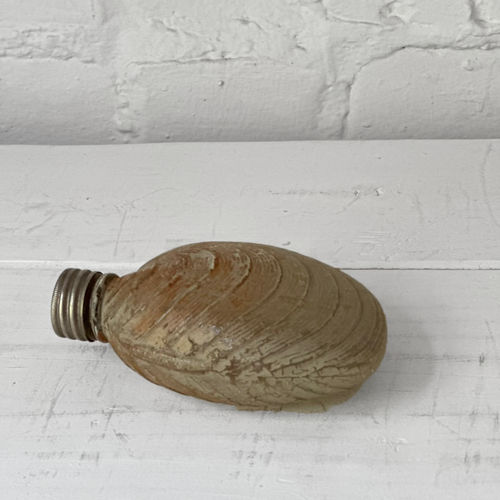 19th Century Shell Shaped Glass Flask