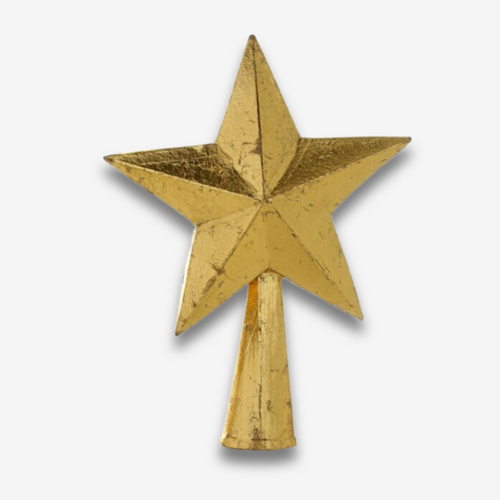 Medium 5 Point Star Tree Topper in Gold