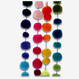 Multicolor Pom Pom Yarn Garland