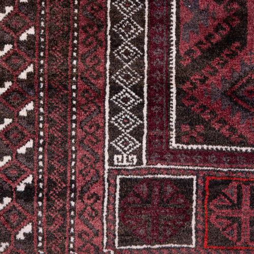 4'3" x 2'8" Antique Afghan Belouch Rug