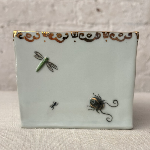 Flower Brick Vase with Bugs(BC197)