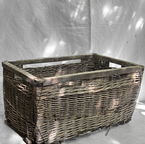 Antique Woven French Grape Basket (#2)