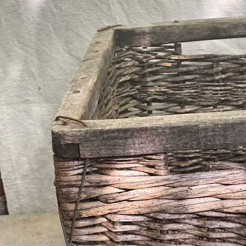 Antique Woven French Grape Basket (#2)