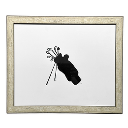 "Golf Clubs" in an Hand Painted Custom Frame