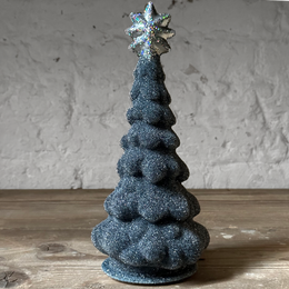 Papier-Mâché XL Gunmetal Beaded Tree