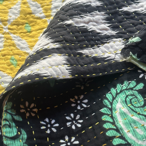 Vintage Sari Double Bedcover (#712)