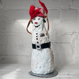 Papier-Mâché Snowman "Tony"