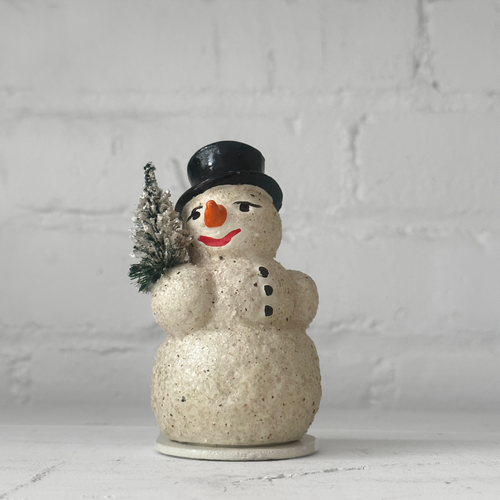 Nostalgic Papier-Mâché Snowman Box