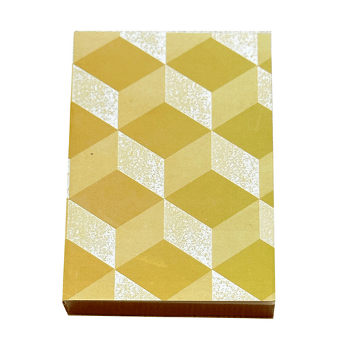 Small Geometric Notebook in Yellow