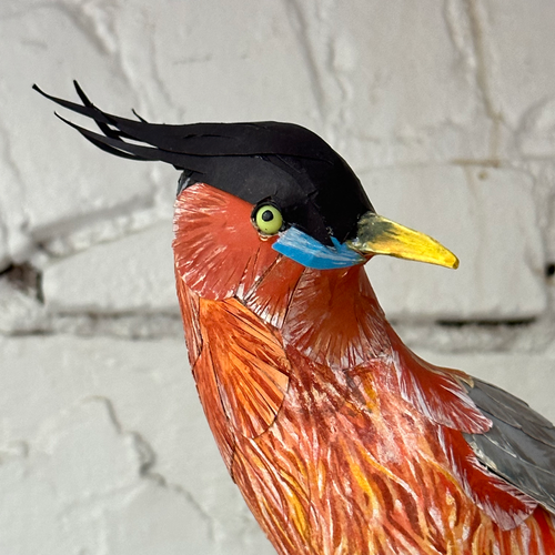 Papier-Mâché Mainat Bird (#3)