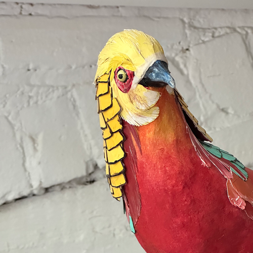 Papier-Mâché Golden Pheasant (#6)