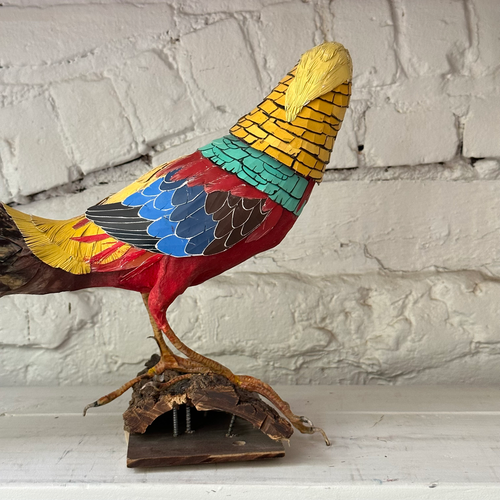 Papier-Mâché Golden Pheasant (#6)