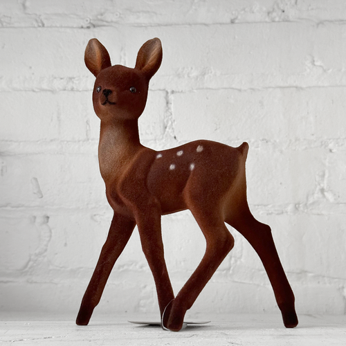 Small Flocked Bambi Reindeer