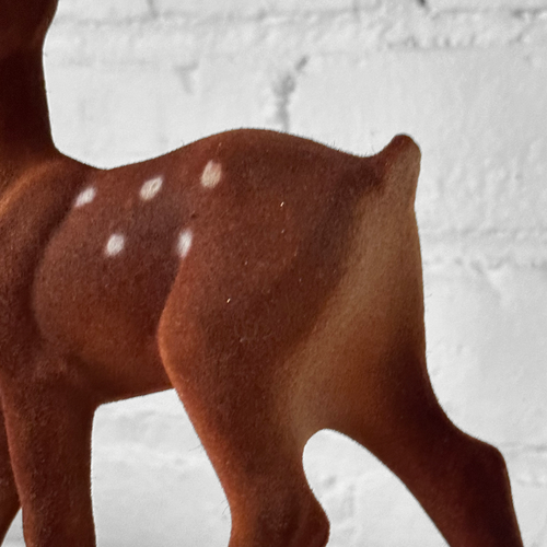 Small Flocked Bambi Reindeer