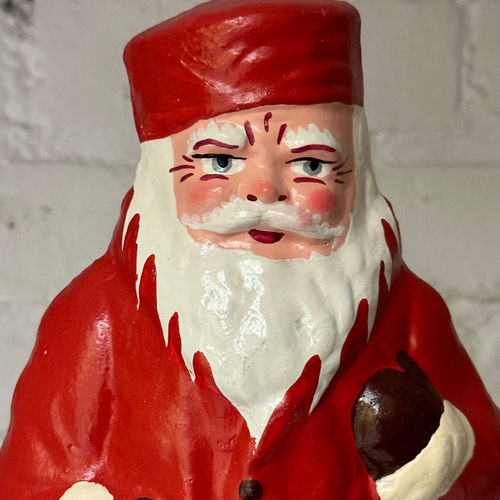 Nostalgic Papier-Mâché Santa Candy Box