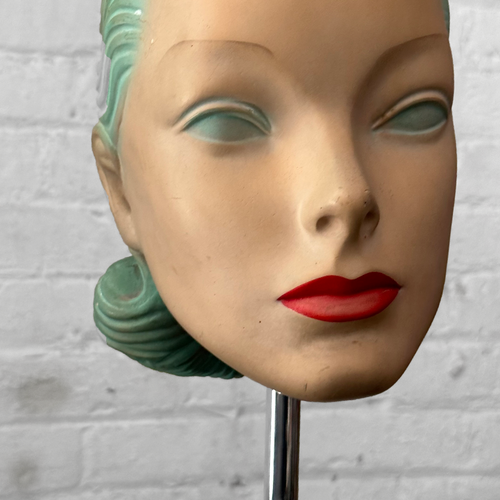 Vintage 1920's Mannequin Head on Stand (#1)