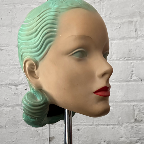 Vintage 1920's Mannequin Head on Stand (#1)