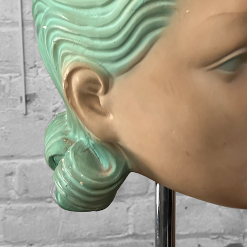 Vintage 1920's Mannequin Head on Stand (#1)