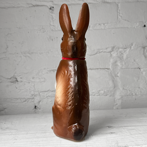 Papier-Mâché Large Upright Rabbit with Red Neck Tie