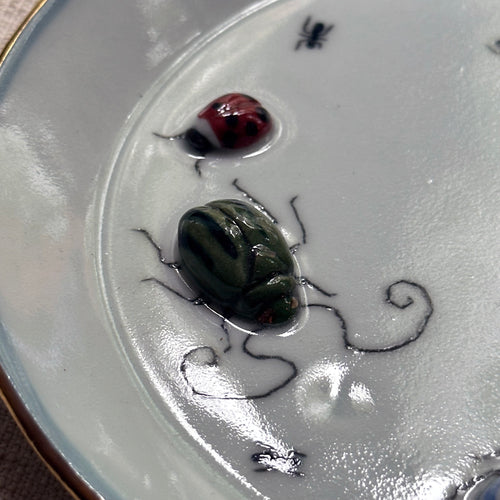 Two Beetles, Lady Bug & Bee Bug Plate (BC196)