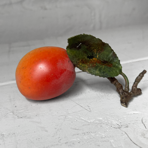 Porcelain Victoria Plum with Leaf