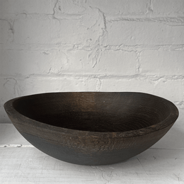 Spencer Peterman Live Edge Black Ebonized 12" Oval Bowl (# 02)