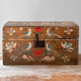 18th Century French Painted Trunk