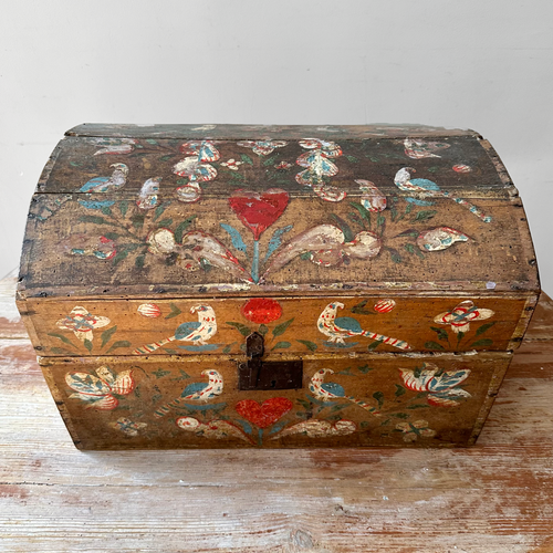 18th Century French Painted Trunk