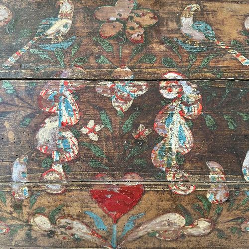 18th Century French Painted Trunk