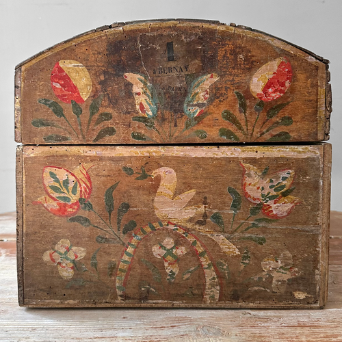 18th Century French Painted Trunk