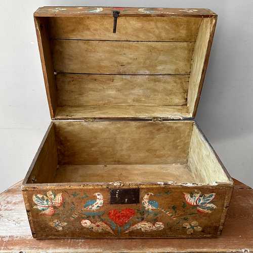 18th Century French Painted Trunk