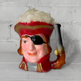 Pirate Beer Glass Face Candle