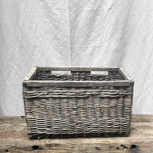 Antique Woven French Grape Basket (#1)