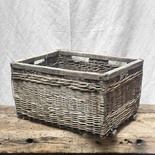 Antique Woven French Grape Basket (#1)