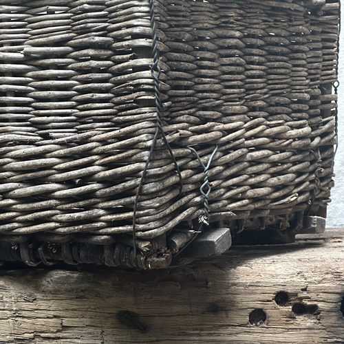 Antique Woven French Grape Basket (#1)