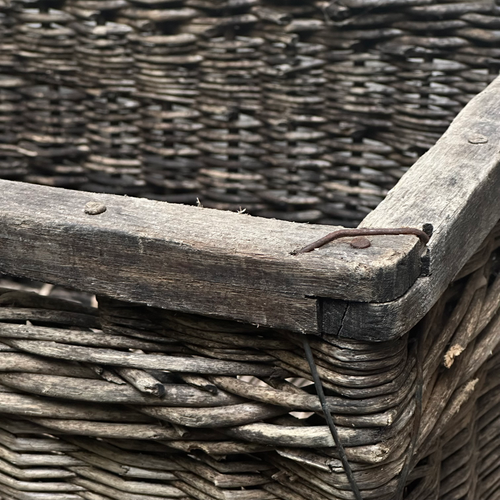 Antique Woven French Grape Basket (#1)