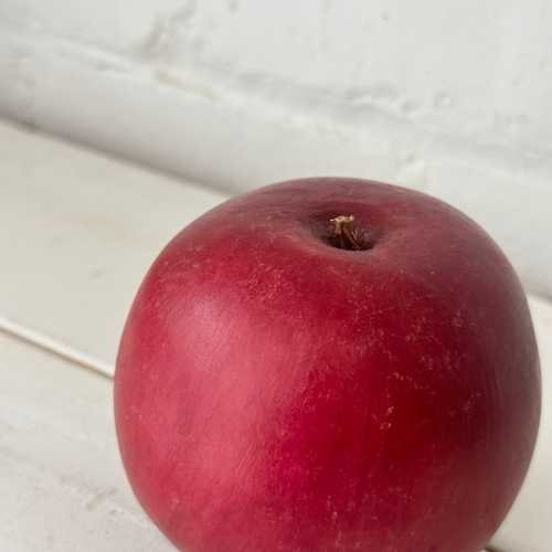 Carrara Marble Vintage Red Apple