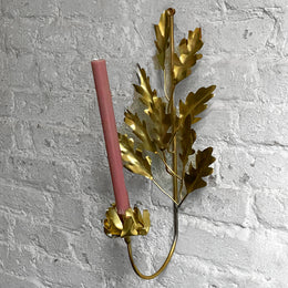 Jess Wheeler Oak Leaf Single Candle Sconce