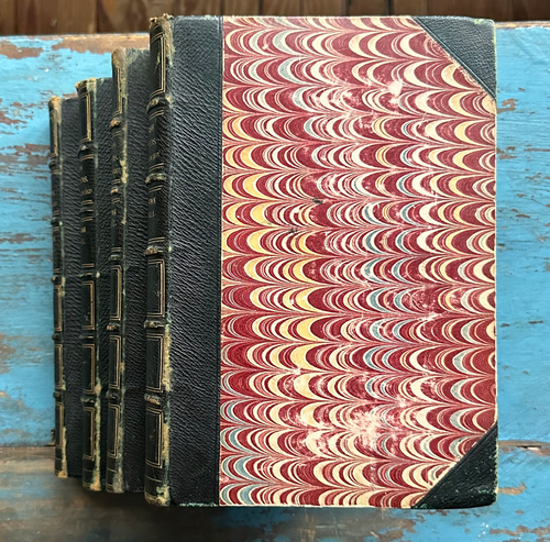 Antique 4-Volume Set: British Seaweeds by Henry Bradbury (1859)