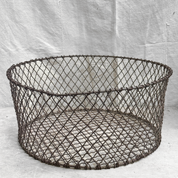 Vintage Industrial Wide Wire Basket