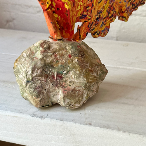 Papier-Mâché Orange & Yellow Coral