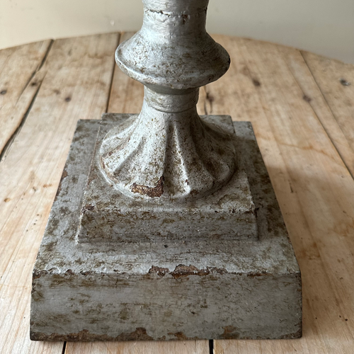 Early 20th Century Cast Iron Silver Garden Urn