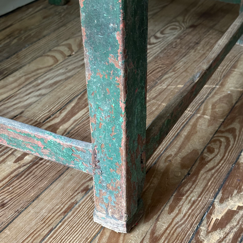 Antique Primitive One-Drawer Painted Table