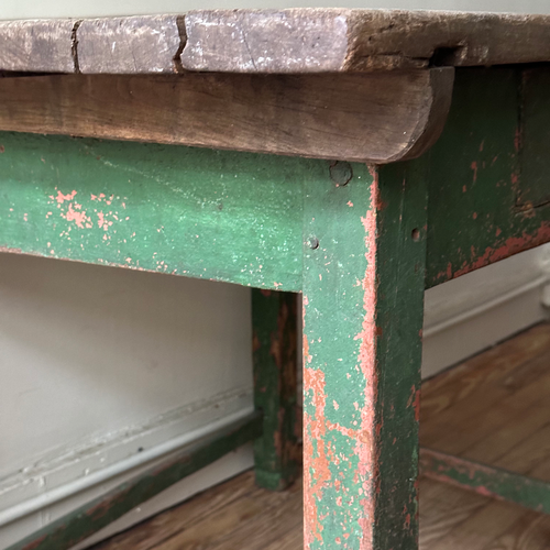 Antique Primitive One-Drawer Painted Table