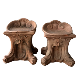 Pair of Antique Italian Terracotta Garden Seats