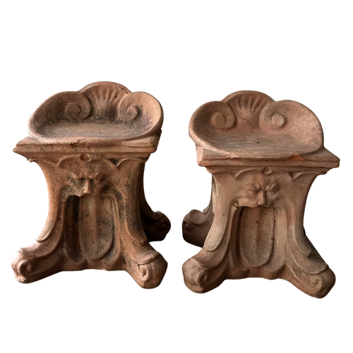 Pair of Antique Italian Terracotta Garden Seats